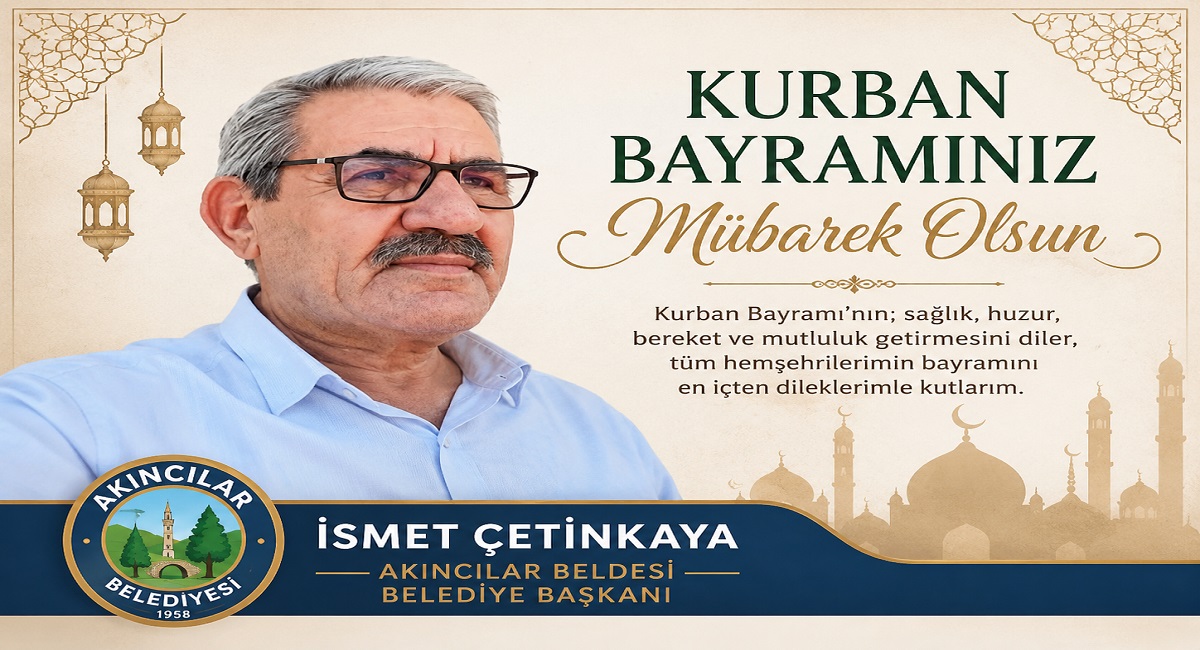 Başkan Çetinkaya'nın Kurban Bayramı Mesajı