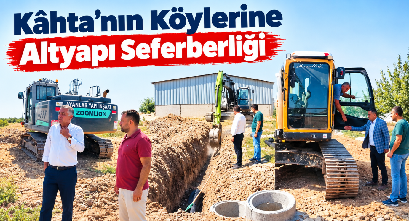 KAHTA’NIN KÖYLERİNDE ALTYAPI SEFERBERLİĞİ