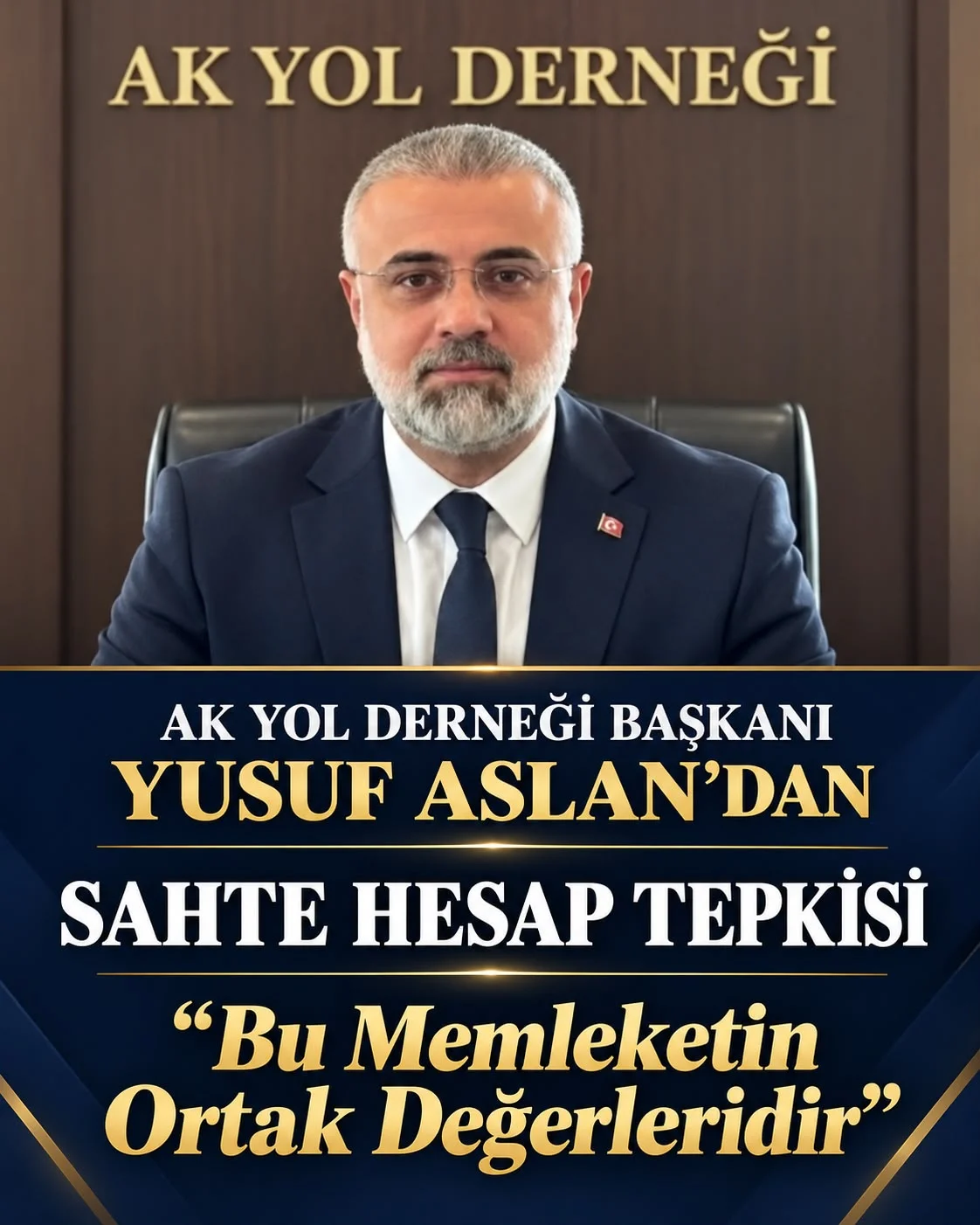 Yusuf Aslan’dan Sahte Hesap Tepkisi: “